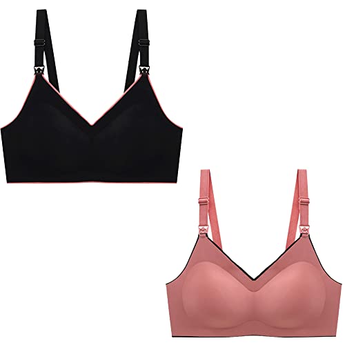 Soutien-gorge d'allaitement sans couture col en V WENJUN lot de 2 grand confort taille 4XL