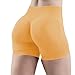 UEBHERV Biker Shorts Fitness Leggings Gym Tight Running Pants Seamless Impact Womens Yoga Shorts-A-Orange-M