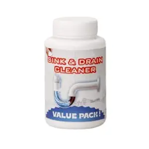 Drain Cleaner Instant Drainage Block Remover Sink Cleaner Removes Clogging Blockages in Wash Basin Septic Tank Pipes Drain Expert Bathroom Steel Wash Basin Cleaner, Pack of 1