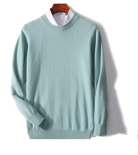 Disimlarl Men Solid Knit Sweater Wool Crewneck Soft Jumpers Long Sleeve Loose Pullover Sweaters2