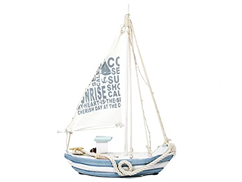 Selldorado® Segelschiff Deko mit Licht - Baddekoration 29 x 21 cm - Deko Ostsee aus Holz - Maritime Dekoration für Bad… – Bild 3