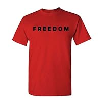 American Patriotic Freedom Unisex T-Shirt Inspired by Charlie Graphic Logo Tee 1st Amendment Free Speech Casual Patriot (US, Alpha, XX-Large, Regular, Regular, Red)