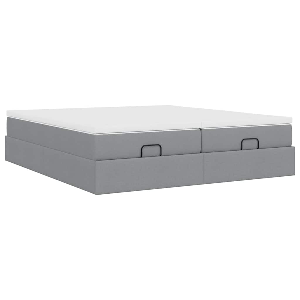Generico Struttura Letto Pouf con Materassi 160x200 cm in Tessuto,Letti e telai per Letti,3311234