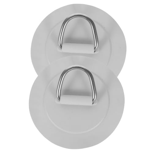 ibasenice 2pcs Stainless Steel D- Handle Patch for Canoe Inflatable Boat Kayak Accessories Adhesive Sticker for Easy Installation and Strong Hold Lightweight Design for Outdoor Use