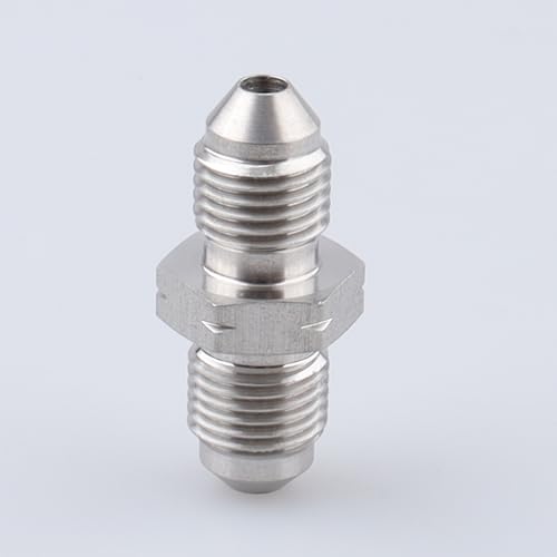 Image of AC PERFORMANCE Stainless Steel -3 AN Male Flare to M10 x 1.0 Brake Hose Fitting Adapter