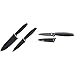 WMF Touch Messerset 2-teilig, Küchenmesser mit Schutzhülle, Spezialklingenstahl antihaftbeschichtet, schwarz & Touch Allzweckmesser 20 cm, Messer mit Schutzhülle, scharf, Klinge 9 cm, schwarz