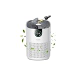 Purificador de Aire con Filtro HEPA - Filtro para Habitaciones Polen, Alergias, Olores y Pelo de Mascotas, con Esponja de Aromaterapia, 7.2W y 3 Velocidades, Silencioso Versión Mejorada