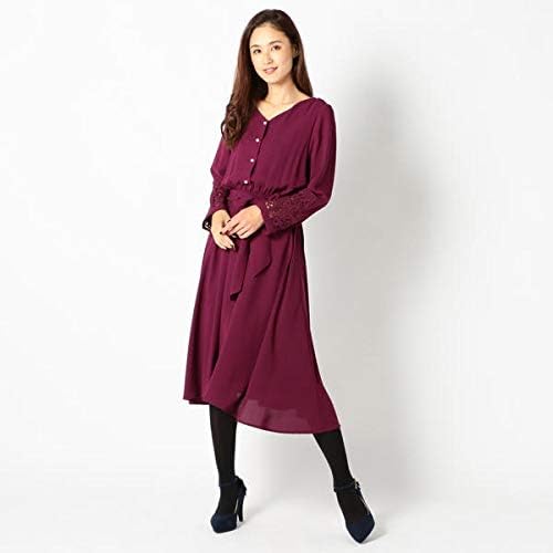 Amazon Co Jp ミューズ リファインド クローズ Mew S Refined Clothes パールボタンとろみワンピース ショッキングピンク M 服 ファッション小物