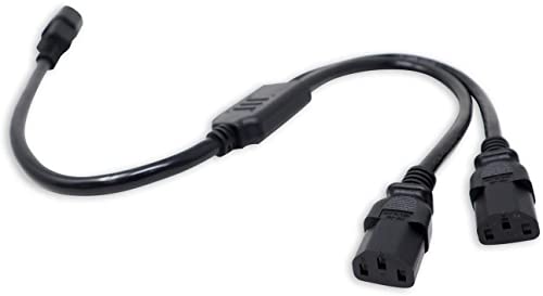 Miners United 2Ft Power Splitter Cable - C14 To 2X C13 Nema 15A 300V 14Awg #TOP4