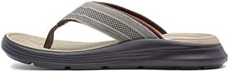 Skechers USA Men's Men's Thong Sandal Flip-Flop, Light Brown, 10 | Image 3