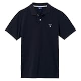 Rückenlänge: 71 cm GANT Herren MD. The Summer Pique SS Rugger Poloshirt, Schwarz (Black 5), Large