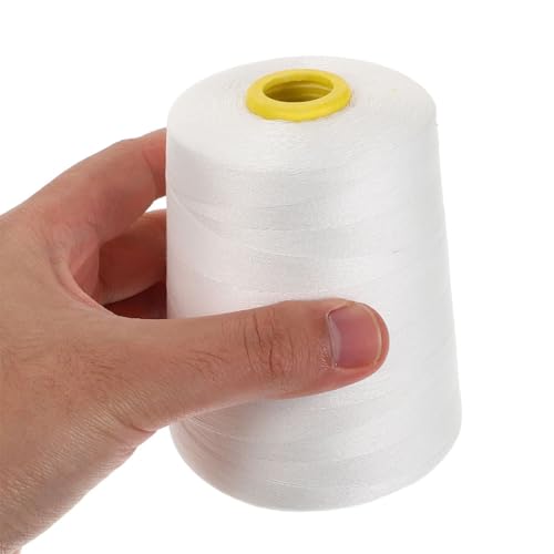 Hilo de algodón blanco PRETYZOOM 5000 yd resistente miniatura 3