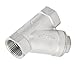 Y Type Strainer 3/4in DN20 304 Stainless Steel Double Layer Mesh Thread Y Filter for Water Oil Gas Durable High Pressure Pipeline Filtration System Industrial Grade