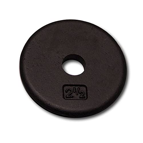 Body-Solid Standard Black Iron Weight Plate - Perfect for Strength Training, Home Gym, and Barbell Workout - Fits 1
