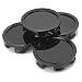 75mm Black ABS Car Wheel Center Hub Caps Set of 4 for OZ Racing Superforgiata M608 81310409