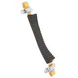 CALLARON Alfombrilla Antideslizante para Poste de Escalera Telescópica, Estabilizador de Cabeza Cubierta de Caucho Negro y Fijadores de Doble Extremo, Accesorio para Escaleras de Escalada