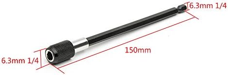 Malayas 1/4 Inch Hex Shank Magnetic Screwdriver Bit Holder 2", 4", 6" Extension Set For Screws, Nuts, and Any Drill And Handheld Driver