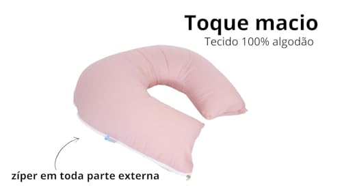 Almofada De Amamentação Rosê - Super Firme Bebê Querido