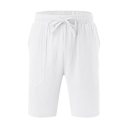 Men's Board Shorts Casual Summer Baggy Bermuda Linen Shorts Comfy Drawstring Resort Dress Surf Beach Vacation Clothes3