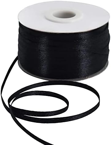 TONIFUL 1-1/2 Inch (40mm) x 100 Yards White Wide Satin Ribbon Solid Fabric Ribbon for Gift Wrapping Chair Sash Valentine's Day Wedding Birthday Party Decoration Hair Floral Craft Sewing