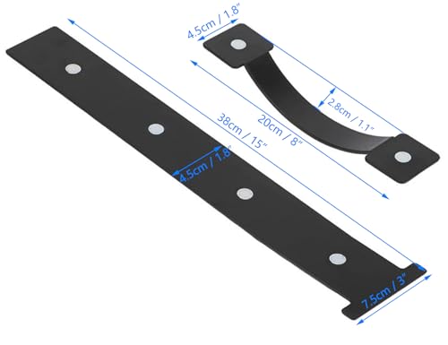Charnières de garage magnétiques aspect fer forgé sans perçage pour extérieur