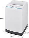 Comfee' 3.5 Cu.ft Portable Washing Machine, Compact Top Load Laundry Washer with 6 Program——Speed Wash, Temperature Selection, Steel Drum, Space Saving, Ideal for RV, Apartment, Dorms
