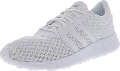 adidas Performance Women's Lite Racer Running Shoe, White/White/Matte Silver, 7 M US