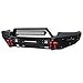 TIOYAR Front and Rear Bumper Texture Black w/Winch Plate & 9 LED Lights & D Ring Compatible with 1999-2004 Jeep Grand Cherokee WJ