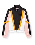 Hoher Stehkragen FILA Damen WOMEN ALKAS track jacket, black-coral blush-bright white-flame orange, L