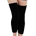 ZTL Unisex Cashmere Wool Knee Sleeve Leg Warmers Long Thicken Thermal Knee Brace Support Protector (1 Pair) Black