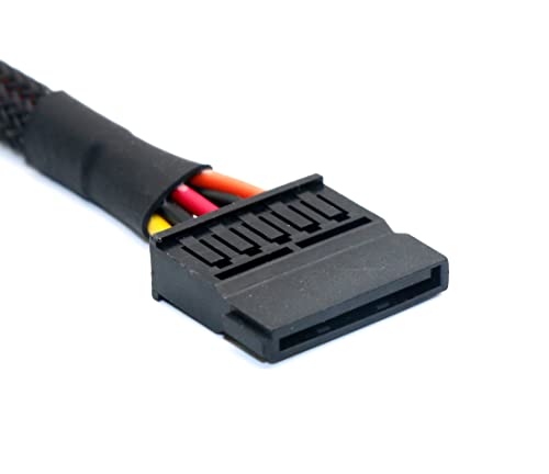YOUKITTY Mini 6-pin to SATA 15-pin Power Adapter Cable for Motherboard 3668 3667 3650 HDD Power Supply (2 Pieces) - Thumbnail 3