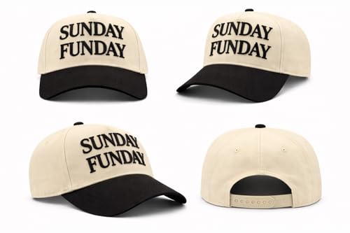 Image of Two-Toned Embroidered Lettering Dad Hat Original Classic Vintage Low Profile Baseball Cap Adjustable Plain Snapback