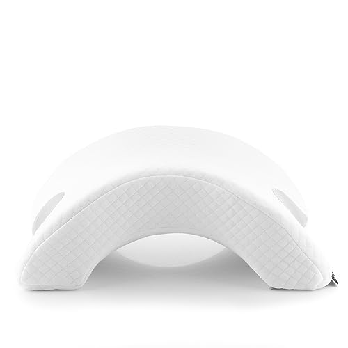 InnovaGoods - Viskoelastisches Nackenkissen für Paare, Ergonomisches Design für Entspannung zu Zweit, Memory-Schaum für Druckentlastung, Abnehmbarer Bezug, Weiß, 36 x 12,5 x 30,5 cm, Memory-Schaum
