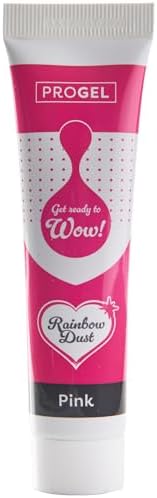 Rainbow Dust ProGel® Concentrated Food Colour, Pink Colouring Gel For Baking and Cake Decorating, 25g Tube