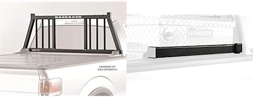 RealTruck Backrack Louvered Rack Frame + Hardware Kit for use w/ 21" Toolbox, Combo | No Drill, Black | 12900 & 30112TB | Fits 2004-2014 Ford F-150 image 5