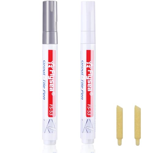 Canollo 2 Stück Fugenstift Weiß und Grau, Fugenstift Fliesen,...