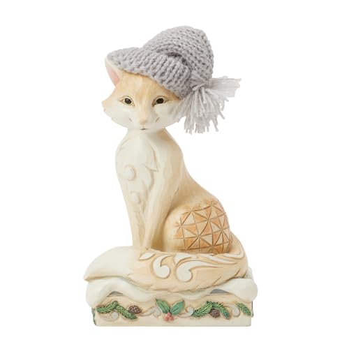 Enesco Jim Shore Heartwood Creek White Woodland Fox Wearing a