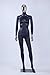 Eurohandisplay schöne abstrakte DF7*8D Frau schwarz Matt lackierte Schaufensterpuppe Galvanik Kopf und Hände Neu Männliche Weiblich (DF7++8D Frau)