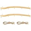 Frandilo 2Pcs 15inch Driftwood Wall Hanging Jewelry Hanger, Natural Driftwood Decorative Branches Farmhouse Vintage Wooden Hook, Drift Wood Pieces for Crafts Jewelry Organizers (COLOR:nature) #1