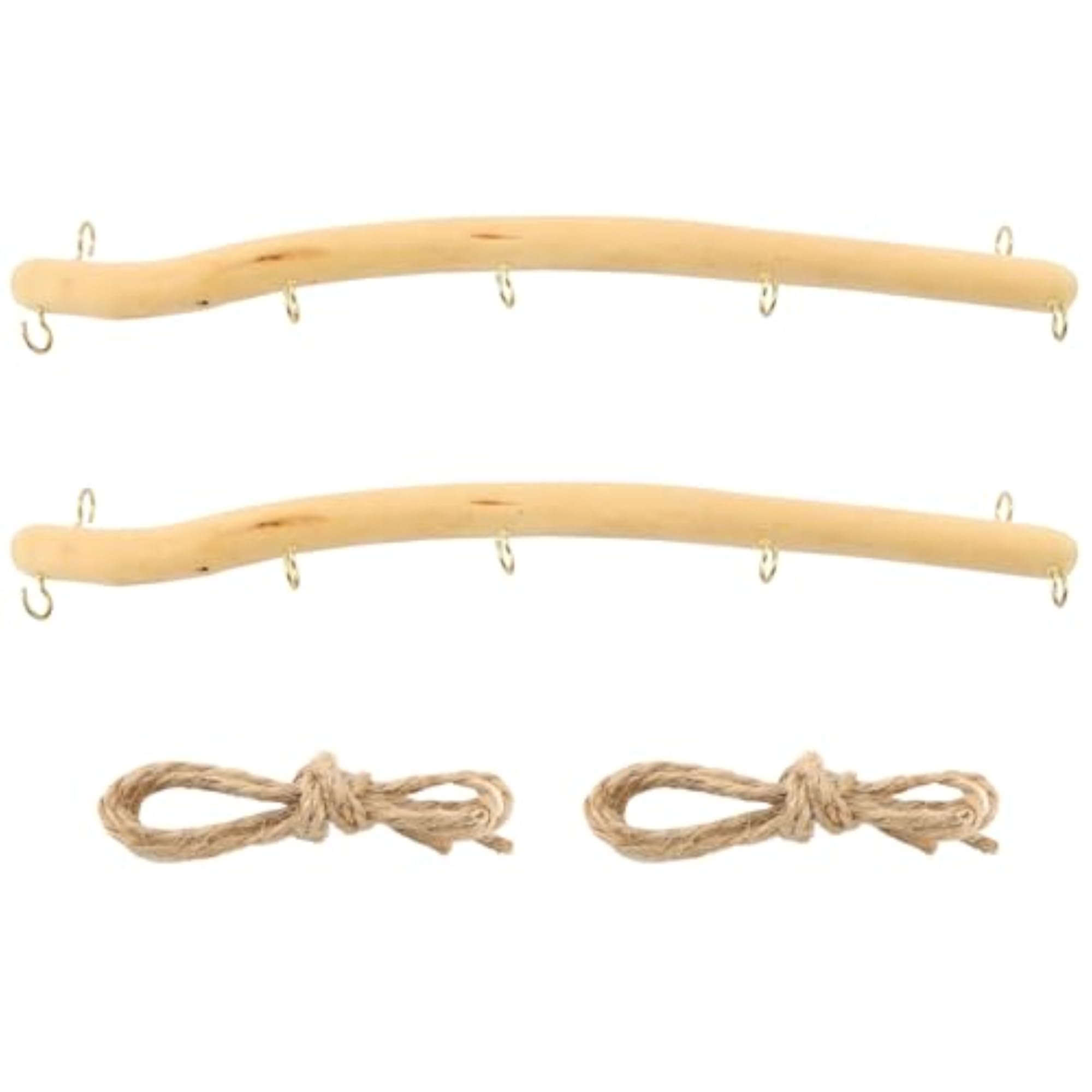 2Pcs Driftwood Wall Hanging Jewelry Hanger with Hooks