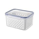BEAZOOM Contenitore ermetico da cucina con coperchio e cestino, per prodotti freschi o anguria (S)