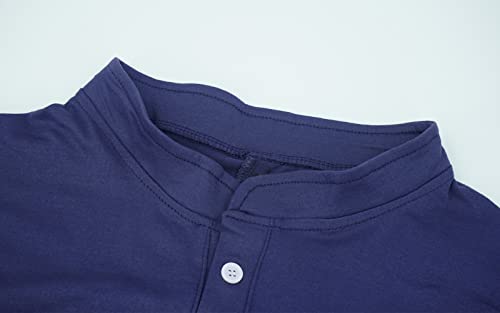 AIEOE Men's Onesie Pajamas Long Sleeve One Piece Button Down Jumpsuit Romper Sleepwear2