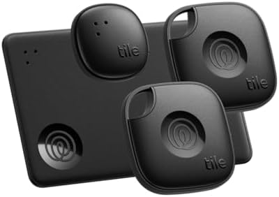 （04:30時点） Life360 Tile エッセンシャルパック (Mateブラック2個+Slim+Stickerセット) スマートトラッカー スマートタグ 紛失防止タグ 置き忘れ防止 音を鳴らして場所をお知らせ 防水機能 Bluetooth接続範囲外でも探せる 小型 カード型 iOS Android 対応