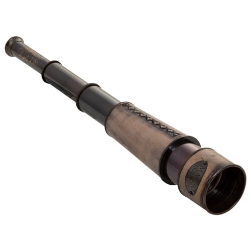 Télescope en laiton et cuir marron l'esprit des explorateurs - 2
