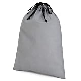 アストロ シューズ収納袋 グレー シューズケース 靴収納 シューズサック 巾着 携帯用 持ち運び 821-86 中