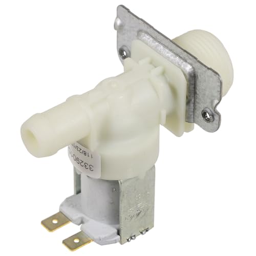 Spares2go Universelles Magnetventil für Geschirrspüler, elektrische Wasserbefüllung, Einzeleinlasseinheit (14 mm, 240 V, 180º)