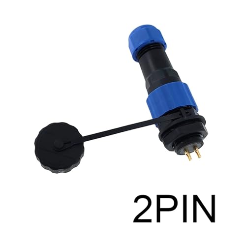Conector SP16 de 2 pines con tuerca trasera para cable de alimentación impermeable 2