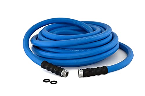 AG-LITE BSAL3450 3/4" x 50' Hot/Cold Water Rubber Garden Hose, 100% Rubber, Ultra-Light, Super Strong, 500 PSI, 50F to 190F Degrees, High Strength Polyester Braided by BLUBIRD - Image 2