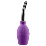 Cloud 9 Novelties Premium Deluxe Enema Douche EZ Squeeze Bulb with Soft Tip and Curved Comfort Nozzle, Purple/Black