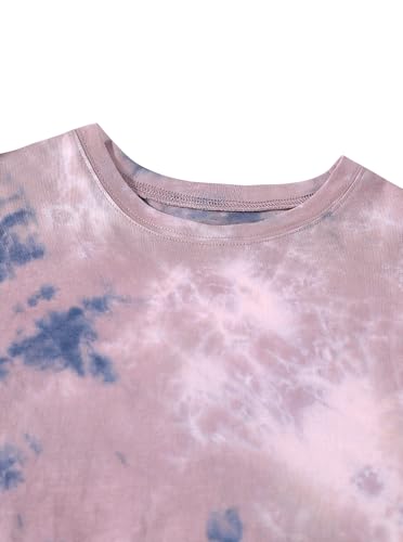 Image of Remidoo Women's Casual Oversized T Shirt Short Sleeve Graphic Tee Letter Tie Dye Shirts